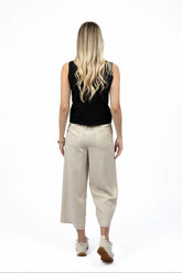 Humidity Marley Wide Leg Pants - Latte